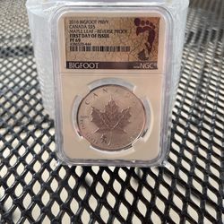 2016 NGC Reverse Proof PF69 Bigfoot Privy FDOI .9999 1 oz. Silver $5 Maple Leaf