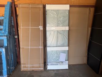 60” x 84” Frameless Shower Door – 10mm Frosted Tempered Glass – Complete Kit