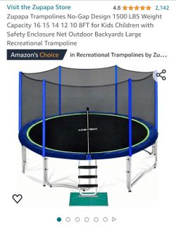 Zupapa 10ft Trampoline!