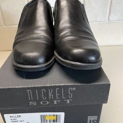 Nickels Soft Miller 8 Black Slip One Shoes Leather