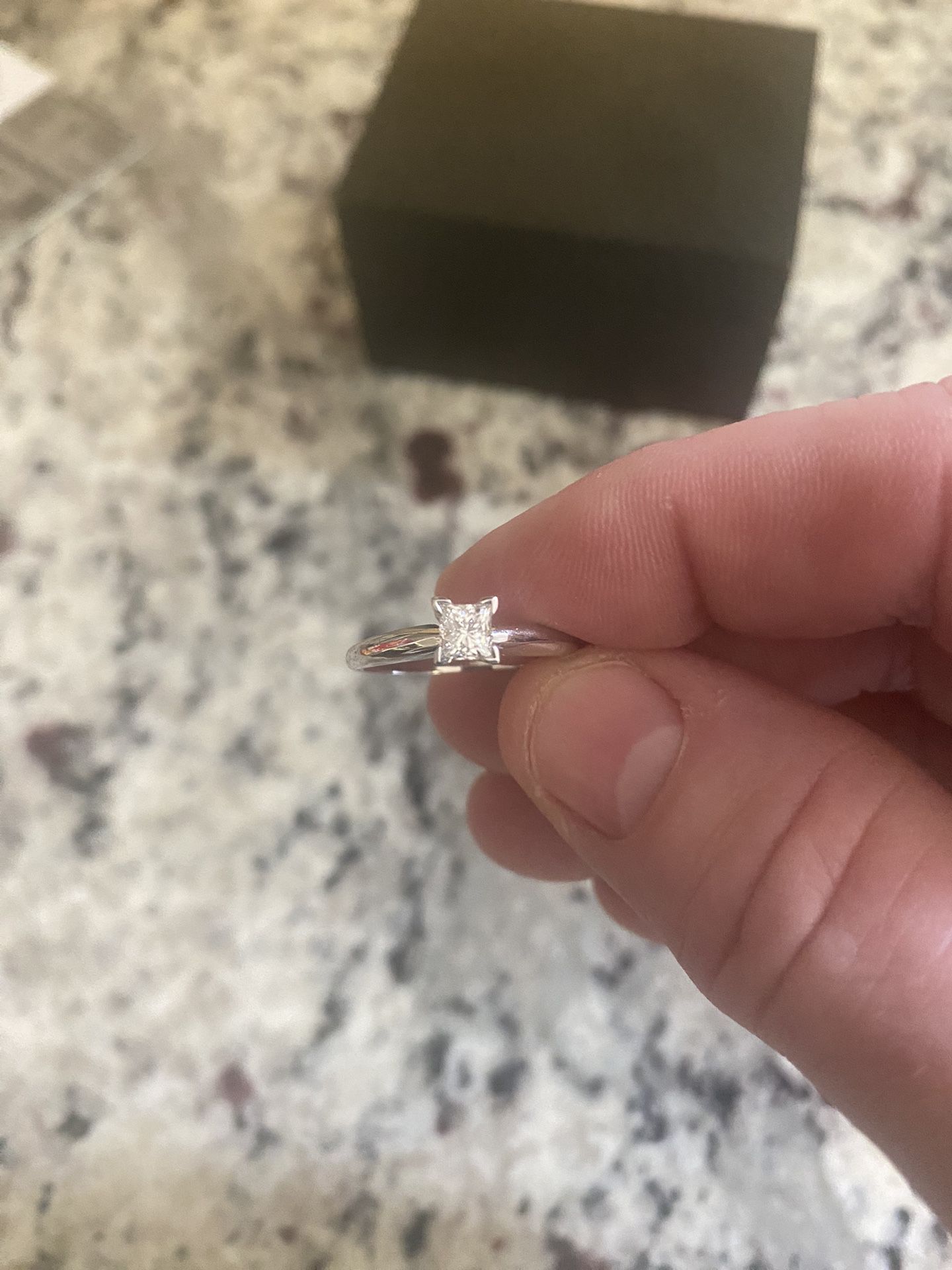 1/2 Carat Princess Cut Diamond Ring 