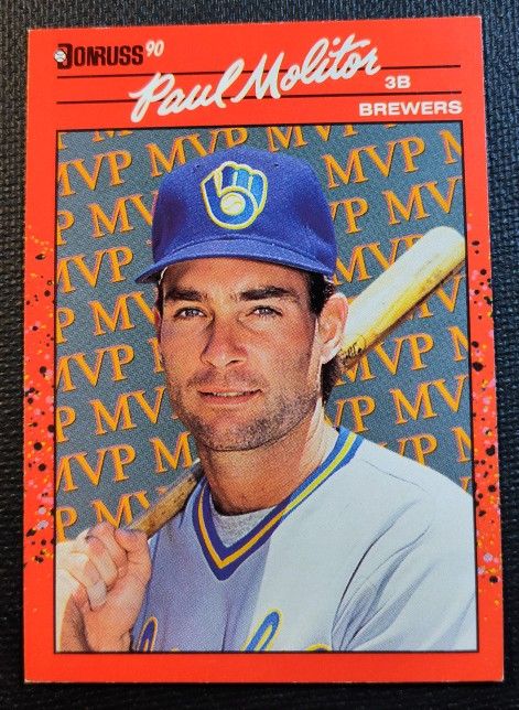1990 Donruss MVP Series Card #BC-15 Paul Molitor. Card Is In Excellent Condition.