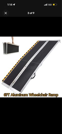 Wheel chair ramp portable aluminum heavy duty