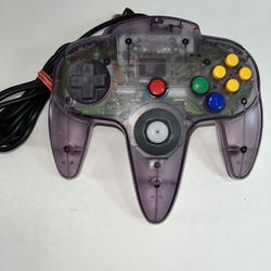 Nintendo N64 Clear Atomic Purple Controller OEM Original Authentic NUS-005