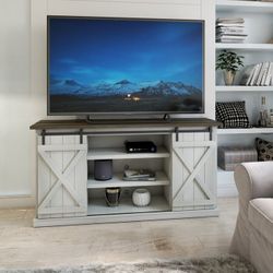Old Wood White TV Stand for TVs up to 70"