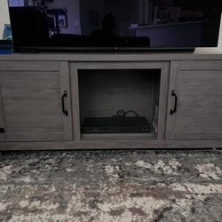 Grey TV Stand For TVs Up To 65” 
