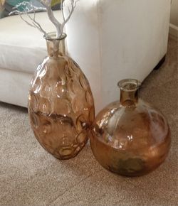2 Heavy Glass Vases Made In Italy ♡ Check My Page For More Decor