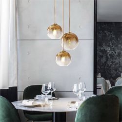 Gradient Gold Glass Pendant Light