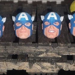 Custom Marvel Legends Captain America heads