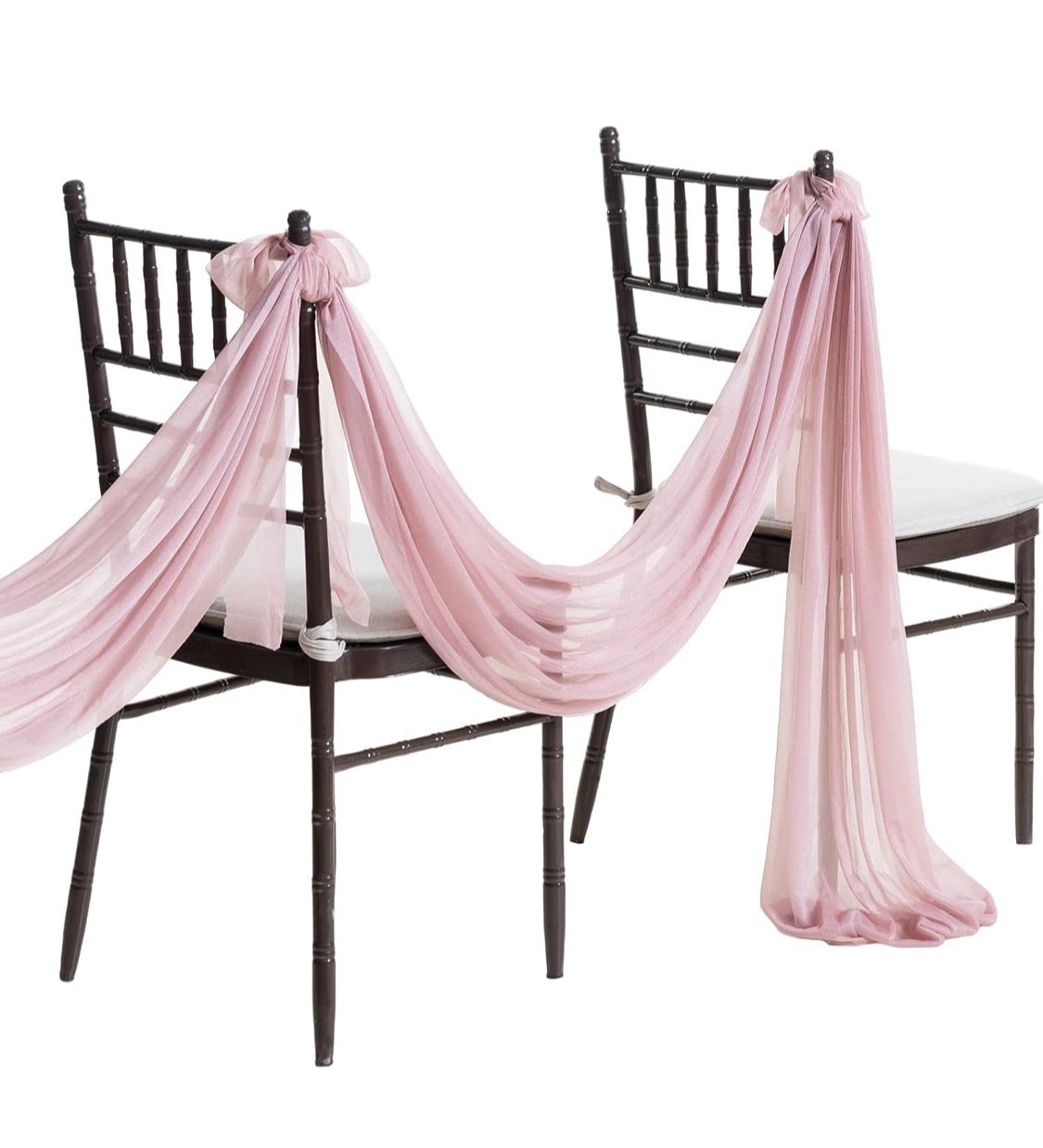 Ling's Moment Wedding Aisle Decorations, Church Pew Decorations For Wedding Ceremony, Aisle Chair Decor(Set Of 2, Dusty Rose)