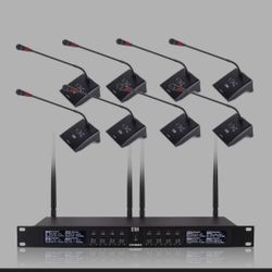 8 Channel Professional Gooseneck Microphone System