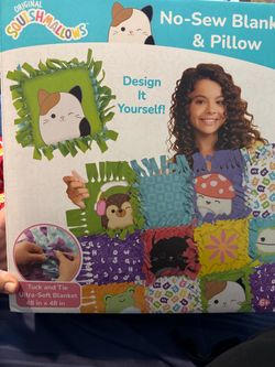 Squishmallow No Sew Blanket & pillow