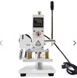 Upgraded Hot Foil Stamping Machine 10x13cm Leather Bronzing Pressure Mark Machine 110V With Full Scale On The Base Plate For PVC Leather PU Paper Logo