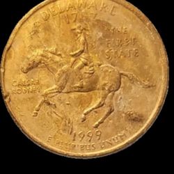 USA DELAWARE  State Quater, An Errors Coin Perfect For Your Collection!!