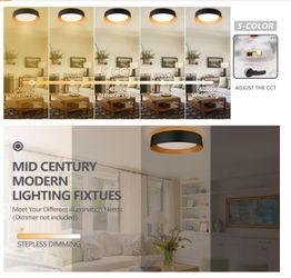 Bargeni Flush Mount Ceiling Light – 5CCT LED 12.5" 2A-6