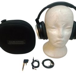 audio-technica QuietPoint ATH-ANC7b Noise Cancelling Headphones+Case Bundle