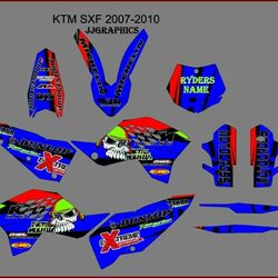 KTM SXF 07 TO 2010 GRAPHIC KIT 
