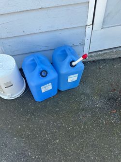 Blue Plastic Water Jugs – Set of 2