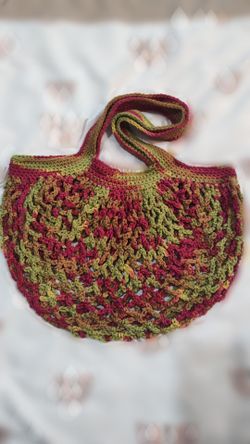 Handmade Crochet Mesh Market Bag