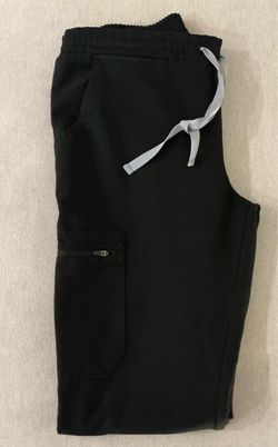 FIGS Yola Skinny Scrub Pants Women’s S Black Technical Collection Cargo
