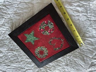 Framed Christmas Tile Accent - Wall Decor Or Trivet