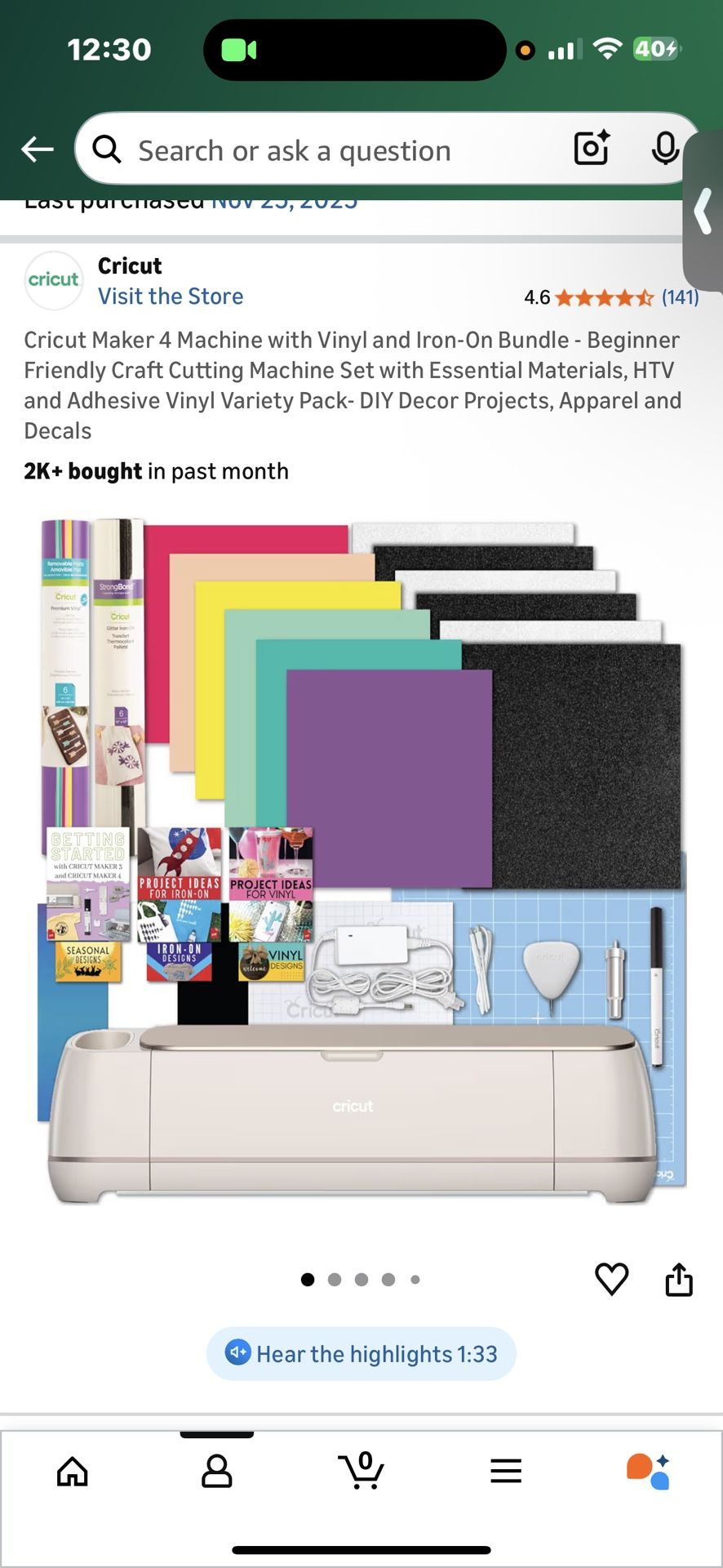 Cricut Maker 4 New Just No Box