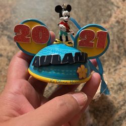 Disney Aulani Mouse Ears Christmas Ornament