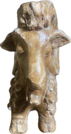 Roman the Ram solid cement garden statue