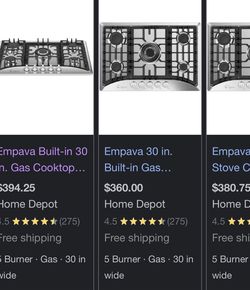 Stainless Steel Gas Stove 30in