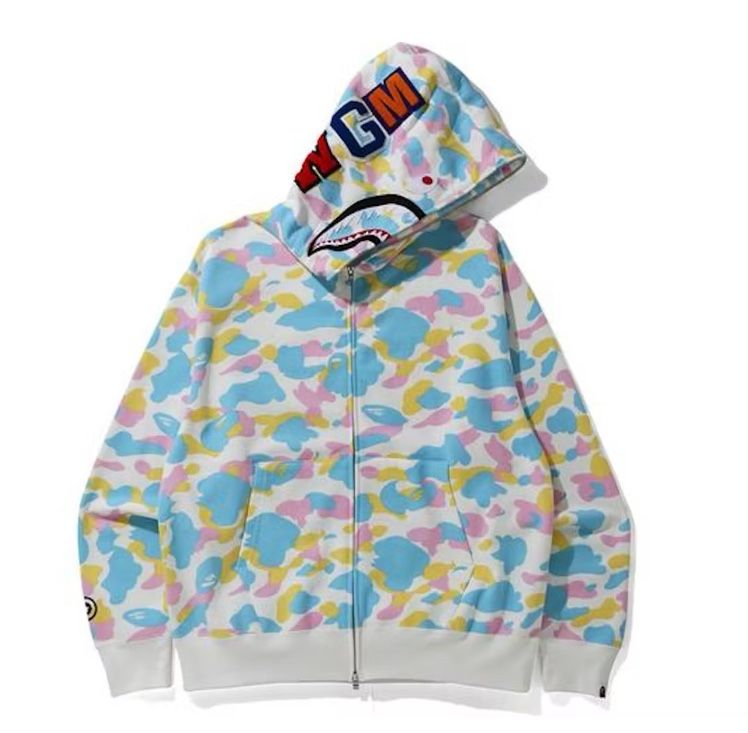Bape Multi camo shark Relaxed Zip