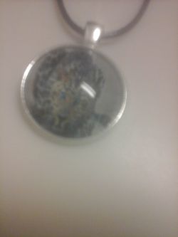 Leather rope necklace & pendant