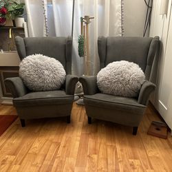2 STRANDMON Children's armchair, Vissle gray
