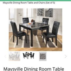 Maysville dining room set...... table and 4 chairs