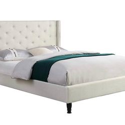 King size platform bed (mattress not included)