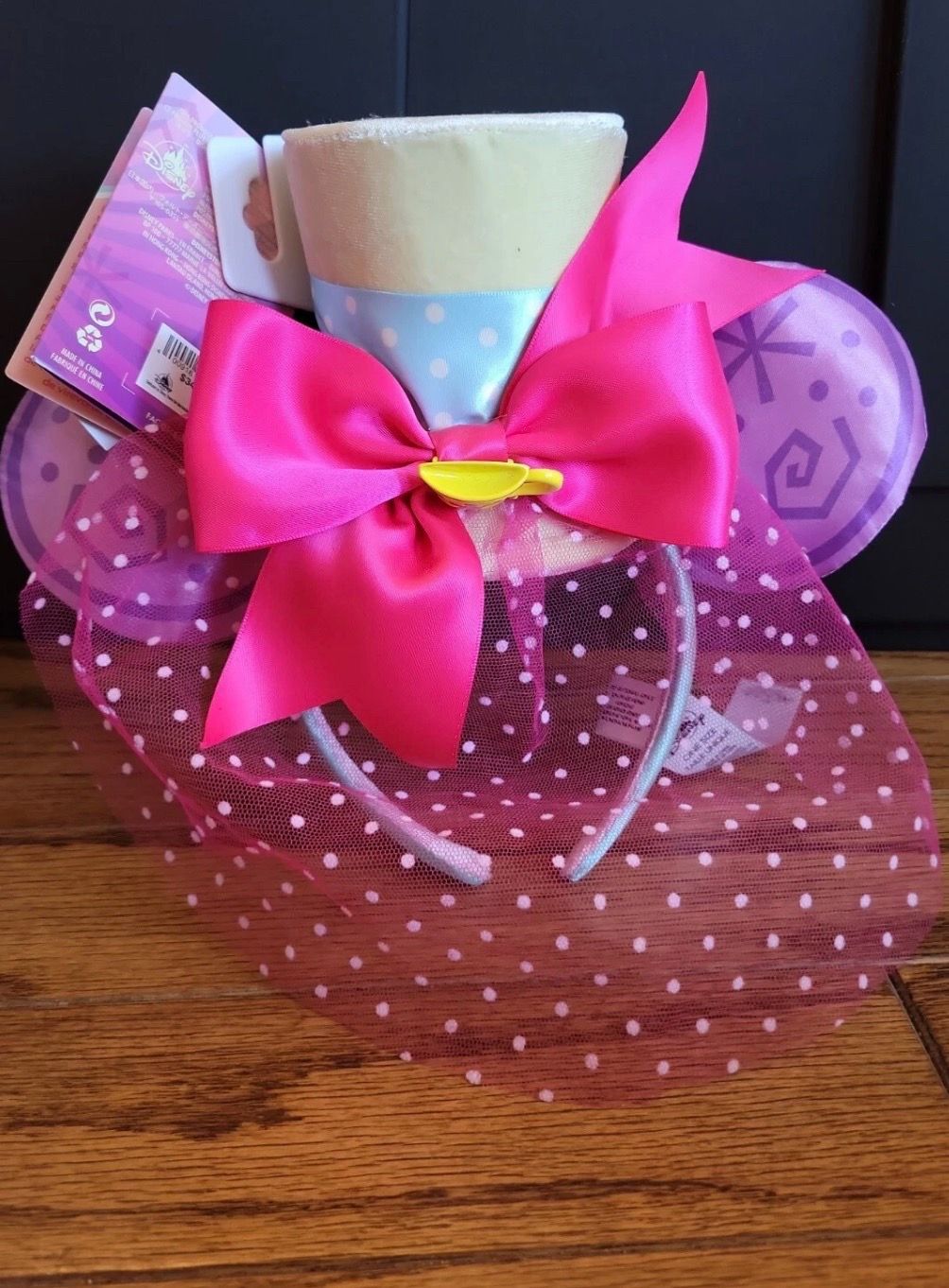 Disney Parks Minnie Mouse The Main Attraction Mad Tea Party Ears NEW
