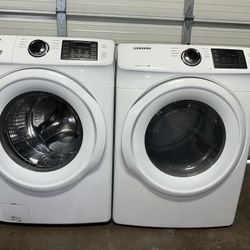 VERY NICE SAMSUNG WASHER AND ELECTRIC DEYER SET SUPER CLEAN 