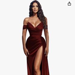Dress Gown prom Burgundy 