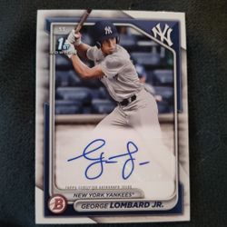 2024 Bowman George Lombard Jr Autographed 1st Edition Card