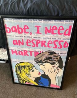 Framed Pop Art Print ā Espresso Martini