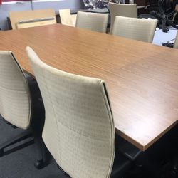 8 Ft Table and 6 Chairs 