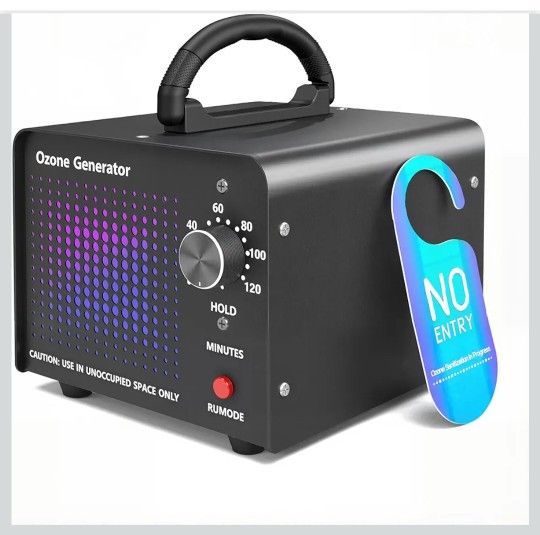 HHGM 48,000mg/h High Capacity Ozone Machine Generator, Commercial Industrial Quartz Tube Air Purifier, Ionizer & Deodorizer Ozone Odor Eliminator Suit