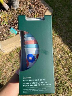 Starbucks 6 hot cups