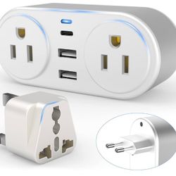 Chuafuir European Travel Plug Adapter for Europe & UK