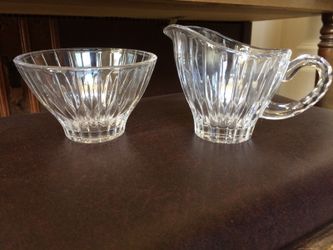 Mikasa Crystal sugar and creamer set