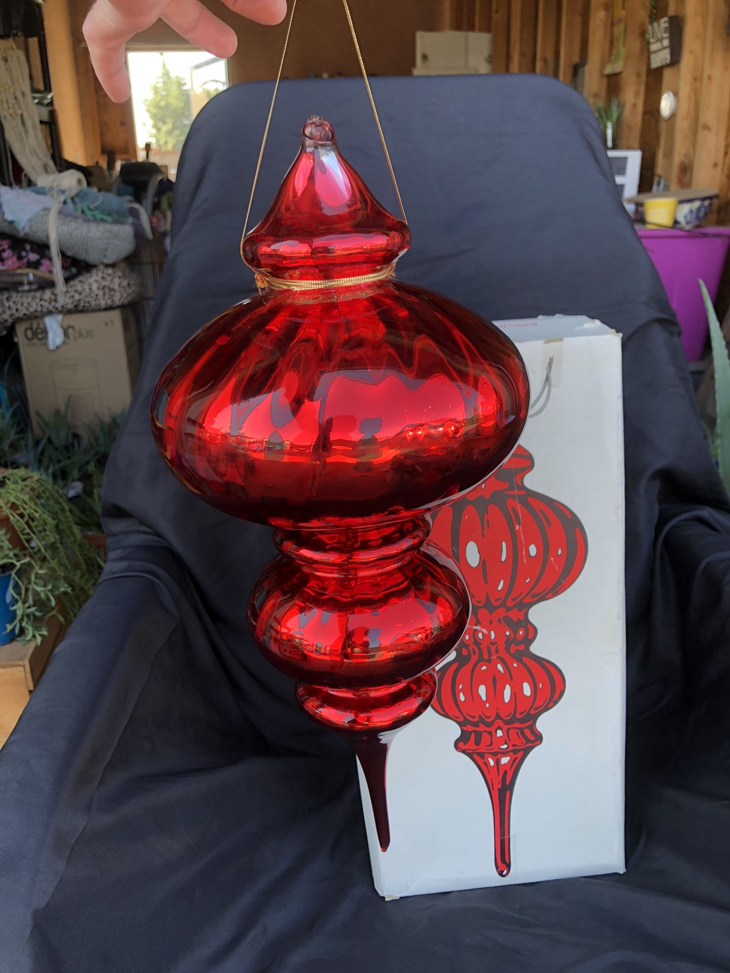 Department 56 Optic Mercury Glass JUMBO Finial Ornament