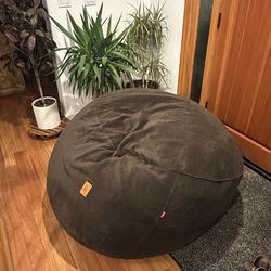 Suede Bean Bag Chair - Like New