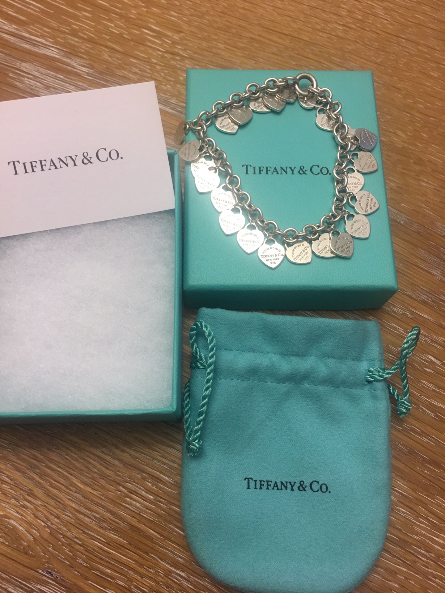 Tiffany sterling silver charm bracelet