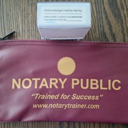 Notary Bag and Acknowledgement Stamp