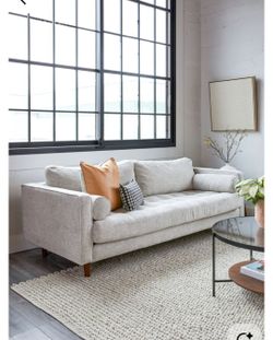 Article Sven 88" Tufted Sofa - Birch Ivory.