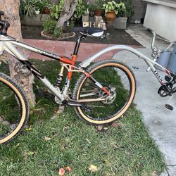 Full Suspension Bike & Kids Trailer 